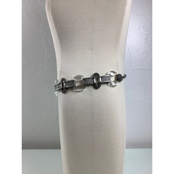 Chico’s Acrylic Rings Chain & Links Adjustable Belt Size OSFM EUC main image 9